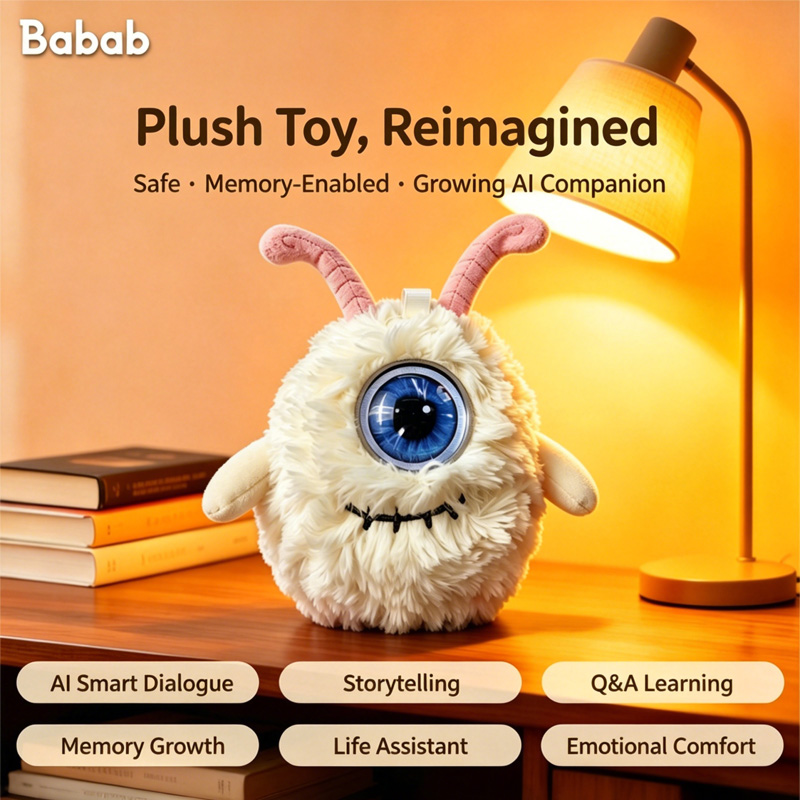 Kids Toys Company - One-eyed Monster AI Plush Toy Smart
