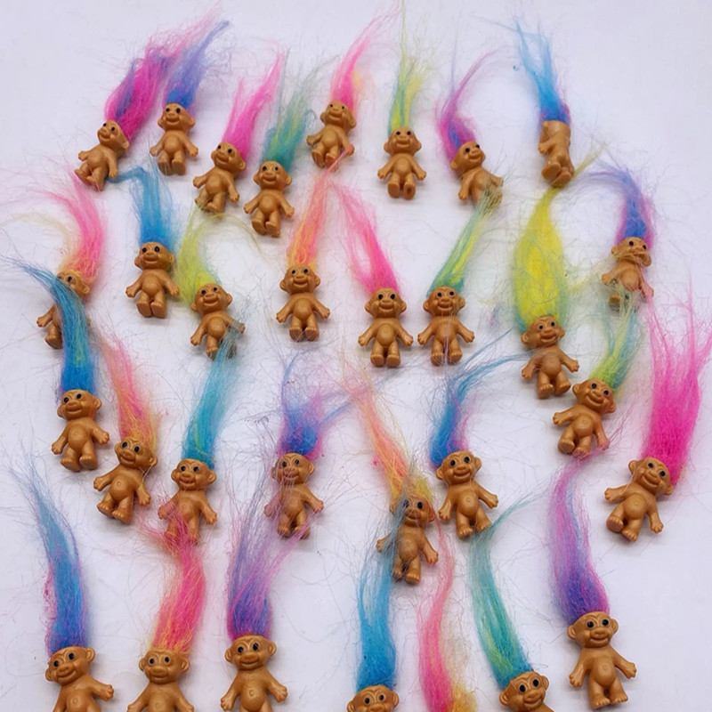 Kids Toys Under £5 - 5/10pcs Mini Long Hair Clown Doll