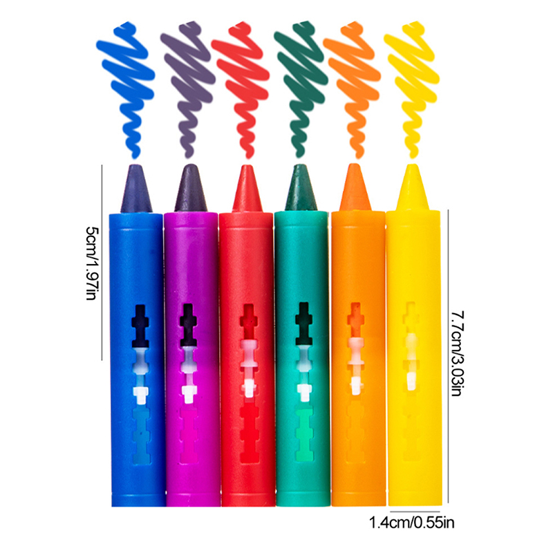 6colors Washable Bath Crayons  - Kids Toys Drawing Easy recension och pris