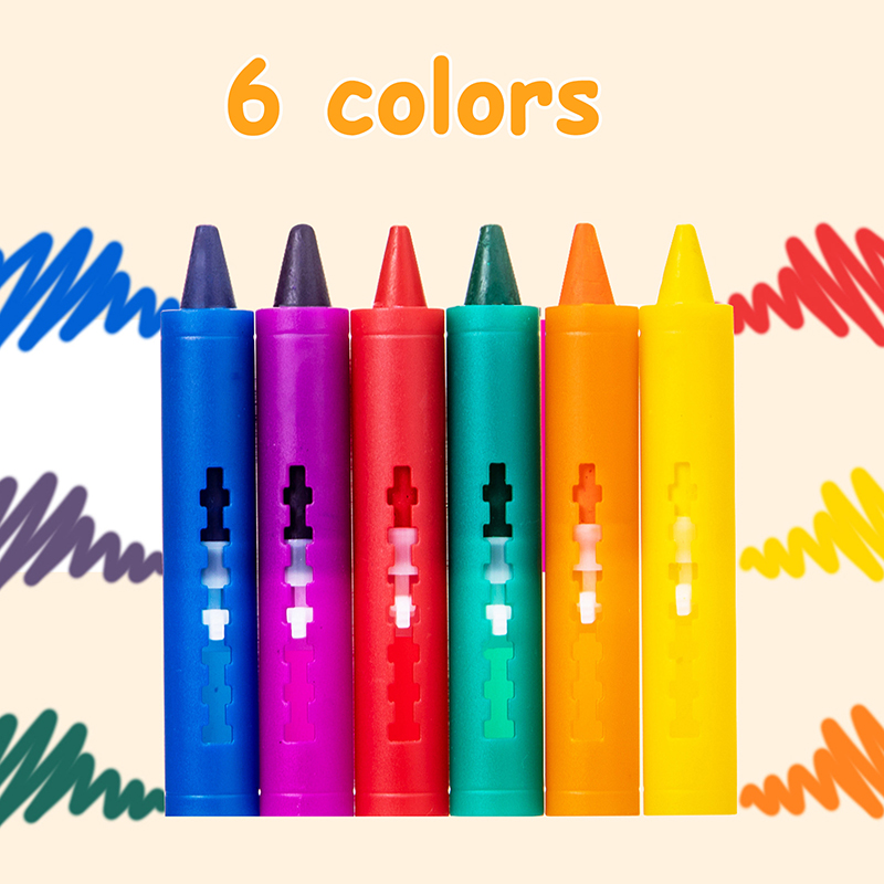 6colors Washable Bath Crayons  - Kids Toys Drawing Easy recension och pris