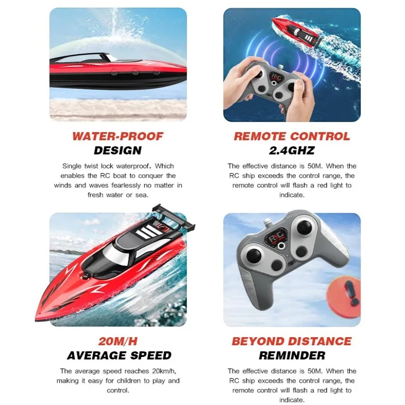 2.4G RC Boat High Speed Remote - Kids Toys Company recension och pris