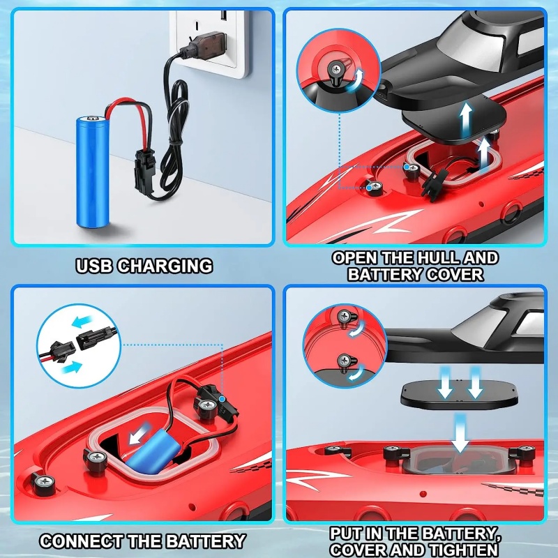 2.4G RC Boat High Speed Remote - Kids Toys Company recension och pris