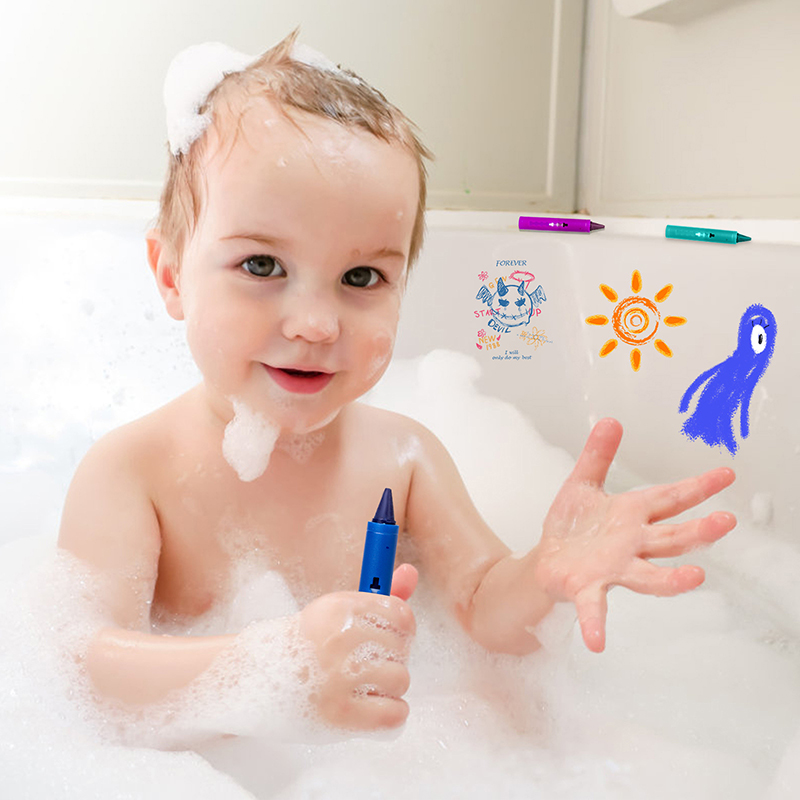 6Pcs Washable Bath Crayons Col - Kids Toys Drawing Easy recension och pris