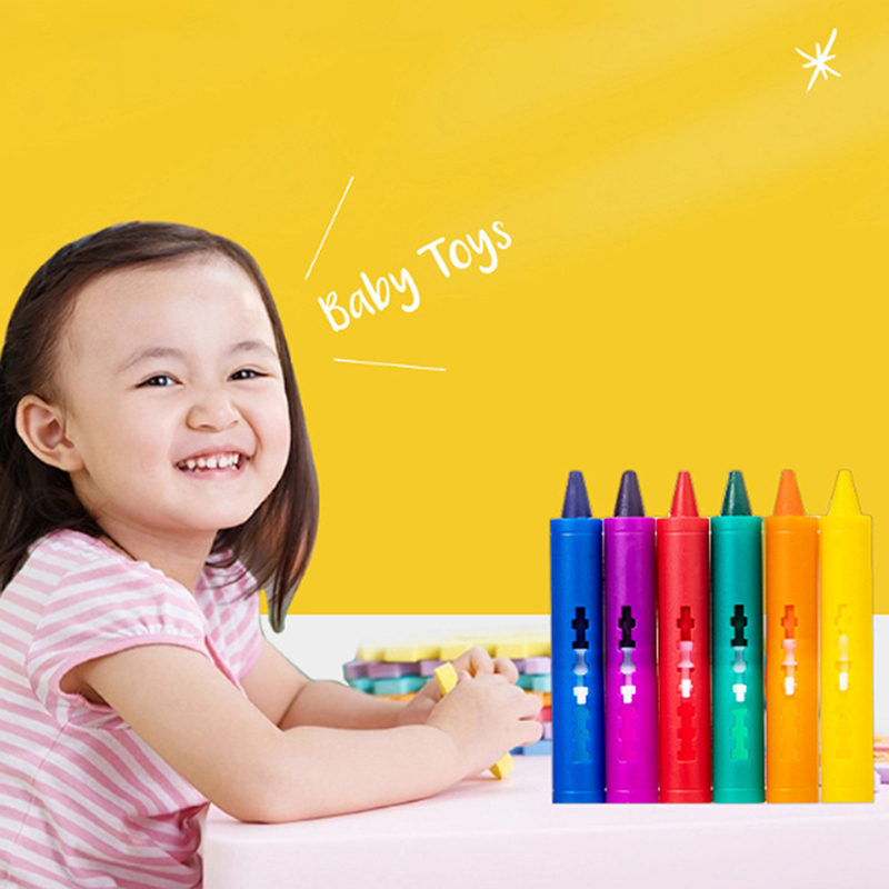 6Pcs Washable Bath Crayons Col - Kids Toys Drawing Easy recension och pris
