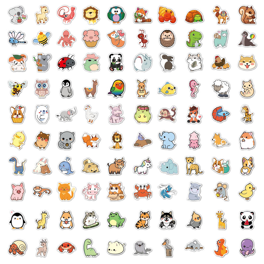 100pcs Funny Animal Stickers C - Kids Toys Logo recension och pris
