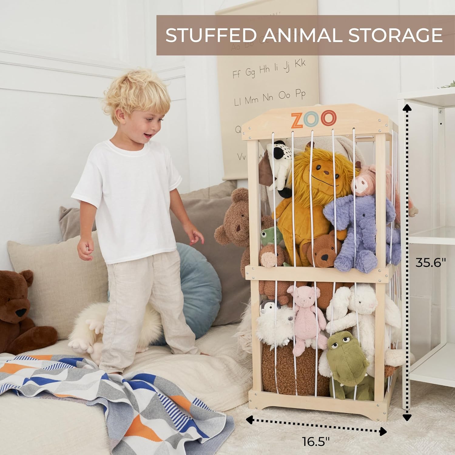 Easy Assembly Large Wooden Plu - Kids Storage Toys recension och pris