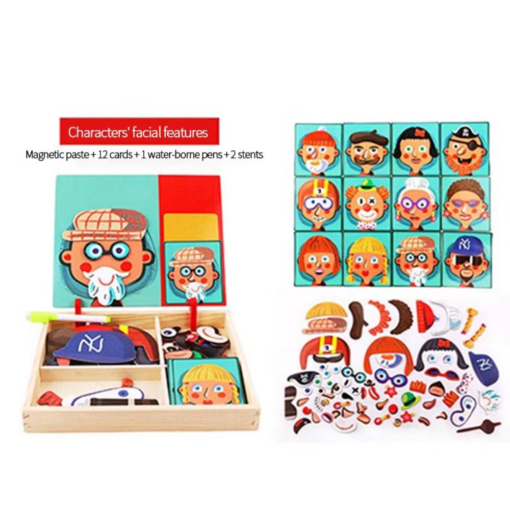 Wood Magnetic 3D Puzzles with  - Kids Toys Drawing Easy recension och pris