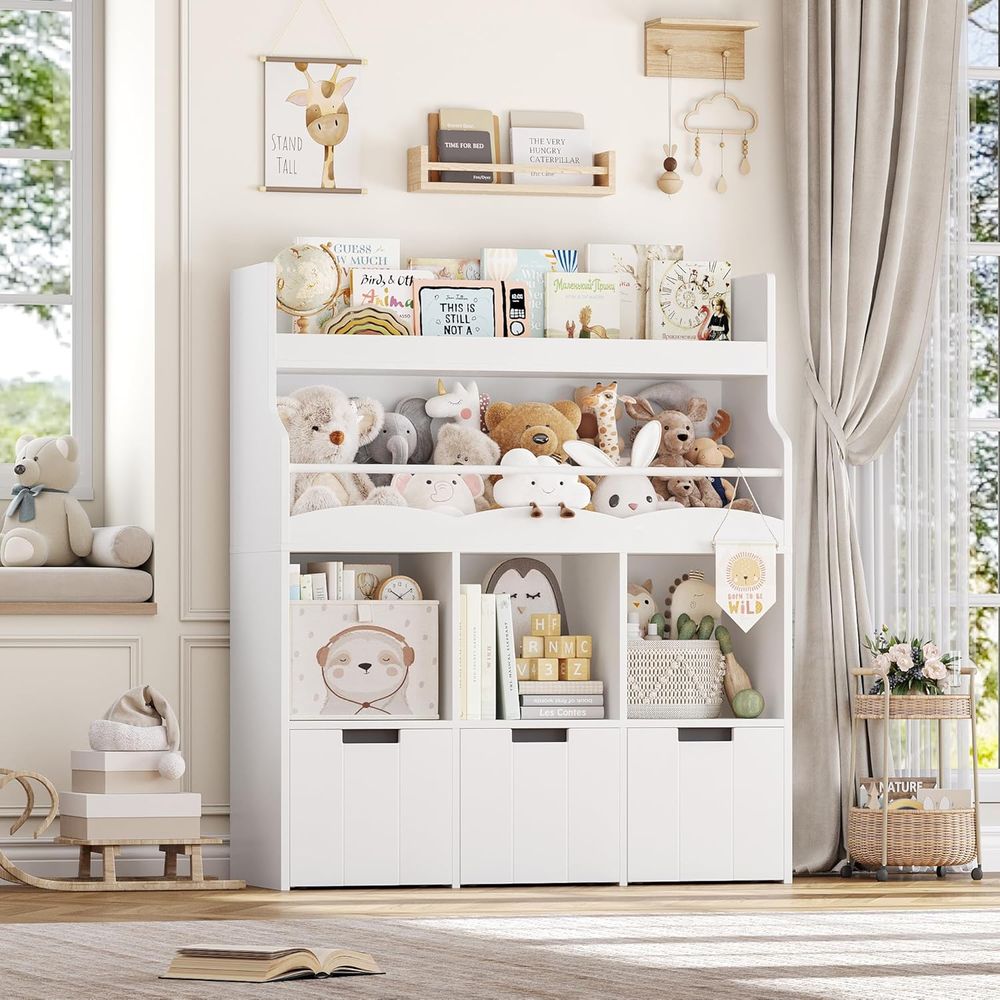 Kids Toy Storage Organizer wit - Kids Storage Toys recension och pris