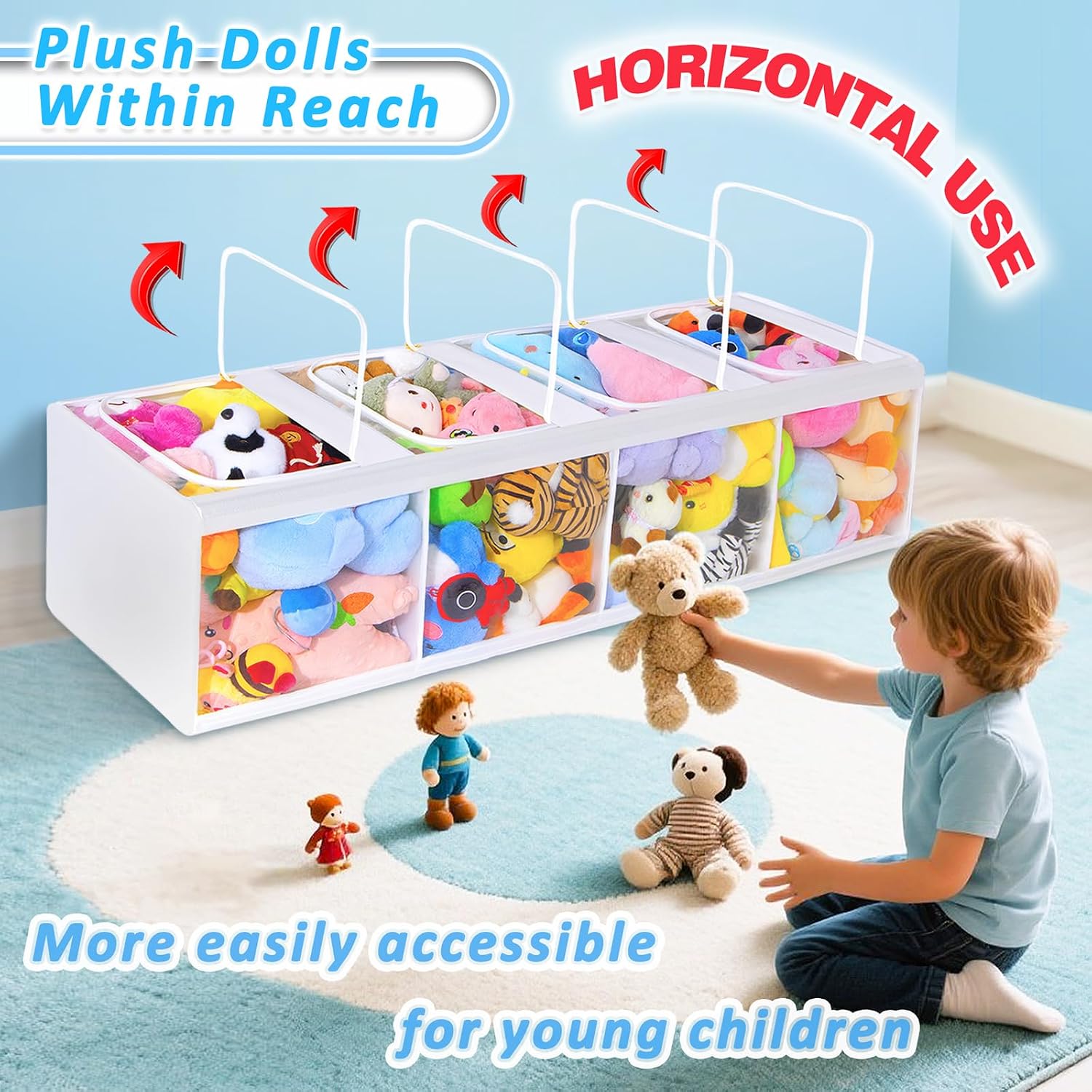 4-Tier Transparent Zipper Dust - Kids Storage Toys recension och pris